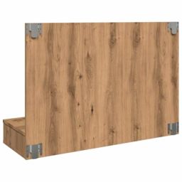 Berkfield Home Mirror Cabinet with LED Artisan Oak 90x31.5x62 cm in Brown - thumbnail 7