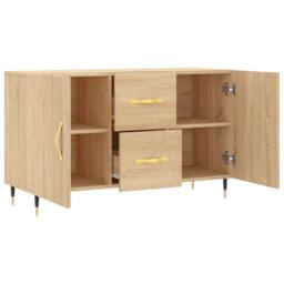 Berkfield Home Sideboard Sonoma Oak 100x36x60 cm Engineered Wood in Brown - Size: 100 x 36 x 60 cm - thumbnail 5