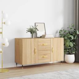 Berkfield Home Sideboard Sonoma Oak 100x36x60 cm Engineered Wood in Brown - Size: 100 x 36 x 60 cm - thumbnail 2