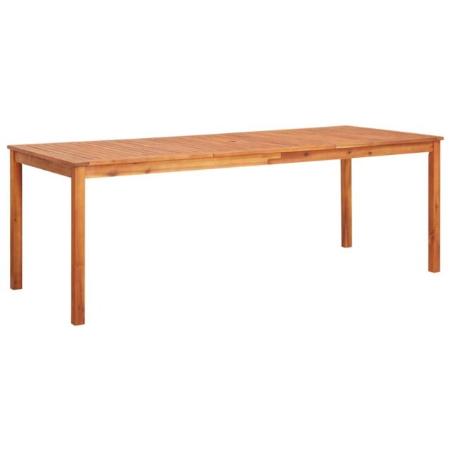 Berkfield Home Garden Table 215x90x74 cm Solid Acacia Wood in Brown - Size: 215 x 90 x 74 cm - image 1