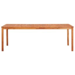 Berkfield Home Garden Table 215x90x74 cm Solid Acacia Wood in Brown - Size: 215 x 90 x 74 cm - thumbnail 2