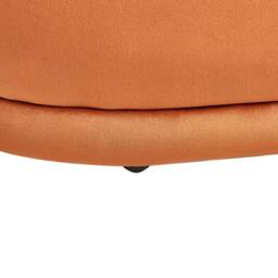 Wyld and Coco Orange Velvet Bench Rectangular Upholstered Accent Stool for Living - thumbnail 5