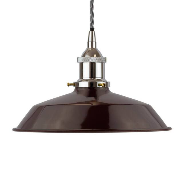 SE Home Burgundy Red Small Trinity Metal Pendant Light - Nickle - Grey Twisted - image 1