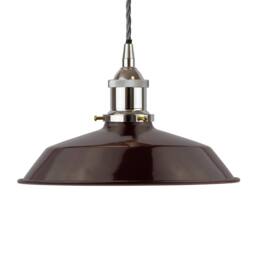 SE Home Burgundy Red Small Trinity Metal Pendant Light - Nickle - Grey Twisted - thumbnail 1