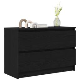 Berkfield Home TV Cabinet Black 80x35x54 cm Engineered Wood - Size: 80 x 35 x 54 cm - thumbnail 4