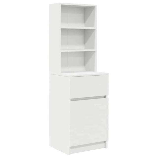 Berkfield Home Bedside Cabinet White 39x35x125 cm Engineered Wood - Size: 39 x 35 x 125 cm - image 1