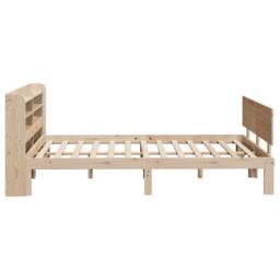 Berkfield Home Bed Frame with Headboard without Mattress 135x190 cm Double in Brown - thumbnail 5