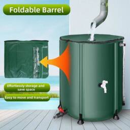 EONLION 250L Collapsible Rain Barrel Water Collection System Rain in Green - Size: 500mm - thumbnail 5