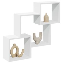 Berkfield Home Wall Cabinet 78x18x71 cm White Engineered Wood - Size: 78 x 18 x 71 cm - thumbnail 1