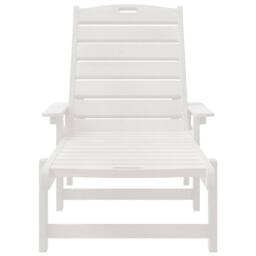 Berkfield Home Sun Loungers 2 pcs White 162x53x98.5 cm HDPE - thumbnail 4