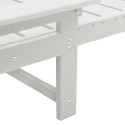 Berkfield Home Sun Loungers 2 pcs White 162x53x98.5 cm HDPE - thumbnail 7