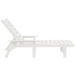 Berkfield Home Sun Loungers 2 pcs White 162x53x98.5 cm HDPE - thumbnail 5