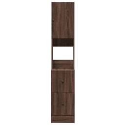 Berkfield Home Kitchen Cabinet Brown Oak 35x50x180 cm Engineered Wood - Size: 35 x 50 x 180 cm - thumbnail 4