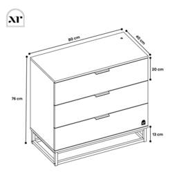 X Rocker XR Living Dak ota Chest of Four Drawers with LED Lights - Wild Oak in Light Oak - thumbnail 9