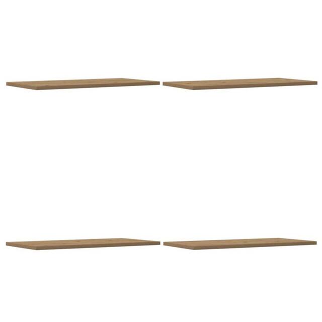 Berkfield Home Wall Shelves 4 pcs Artisan Oak 60x30x1.5 cm Engineered Wood in Brown - image 1