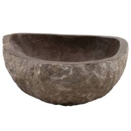Berkfield Home Basin River Stone Oval (45-53)x(34-41) cm in Taupe - thumbnail 5