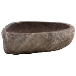 Berkfield Home Basin River Stone Oval (45-53)x(34-41) cm in Taupe - thumbnail 4