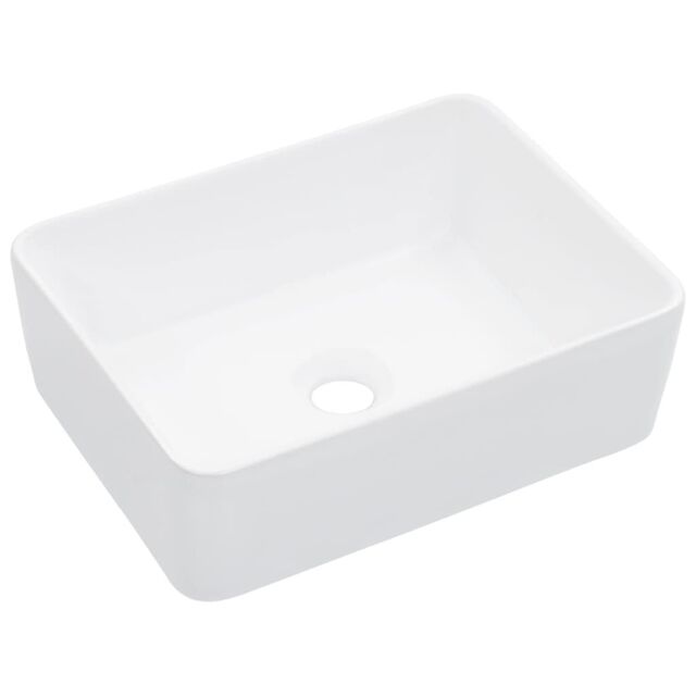 Berkfield Home Wash Basin 40x30x13 cm Ceramic White - Size: 40 x 30 x 13 cm - image 1