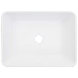 Berkfield Home Wash Basin 40x30x13 cm Ceramic White - Size: 40 x 30 x 13 cm - thumbnail 3