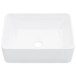 Berkfield Home Wash Basin 40x30x13 cm Ceramic White - Size: 40 x 30 x 13 cm - thumbnail 2