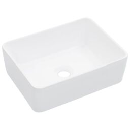 Berkfield Home Wash Basin 40x30x13 cm Ceramic White - Size: 40 x 30 x 13 cm - thumbnail 1