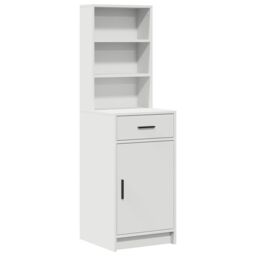 Berkfield Home 2-Piece Dressing Table Set with LED - White Engineered Wood - thumbnail 5