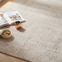 Livabliss Nathan-Modern Grey Beige Brown Graphic Fringe Living Dining Rug - Size: 150 cm x 220 cm - thumbnail 7