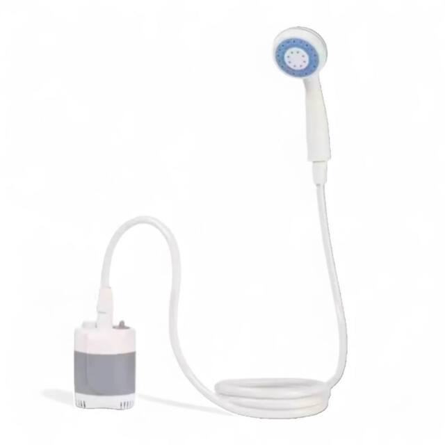 VOGREX PVC Pipe Portable USB Rechargeable Electric Shower Pump in White