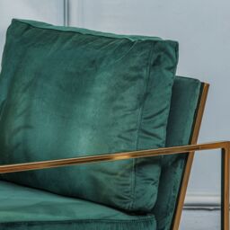 Nordlys Design Lounge Chair with Metal Legs in Green - thumbnail 7