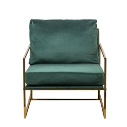 Nordlys Design Lounge Chair with Metal Legs in Green - thumbnail 6