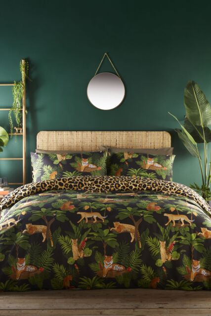 Portfolio Home Jungle Cats Duvet Cover Set - Size: Double - image 1