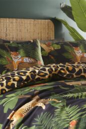 Portfolio Home Jungle Cats Duvet Cover Set - Size: Double - thumbnail 3