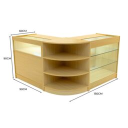 Monstershop Demeter LED Shop Counter Set K900, B900 & LM60 - Maple in Beige - thumbnail 3