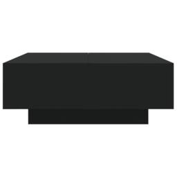 Berkfield Home Modern Coffee Table with LED Lights Black 80x80x31 cm - Size: 80 x 80 x 31 cm - thumbnail 7