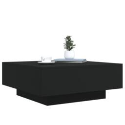Berkfield Home Modern Coffee Table with LED Lights Black 80x80x31 cm - Size: 80 x 80 x 31 cm - thumbnail 6