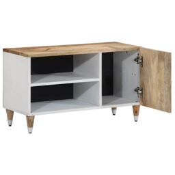 Berkfield Home TV Cabinet 80x31.5x46 cm Solid Wood Mango in Brown - thumbnail 3