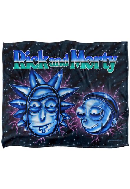 Warner Brothers Rick & Morty Officially Licensed Silky Touch Super Soft Throw Blanket 152 x 127 cm in White - image 1