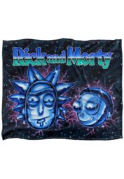 Warner Brothers Rick & Morty Officially Licensed Silky Touch Super Soft Throw Blanket 152 x 127 cm in White - thumbnail 1
