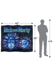 Warner Brothers Rick & Morty Officially Licensed Silky Touch Super Soft Throw Blanket 152 x 127 cm in White - thumbnail 5