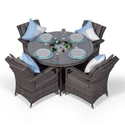 Thats Furniture Arizona Round 4 Seater Patio Dining Set with Ice Bucket Drinks Cooler in Grey - thumbnail 3