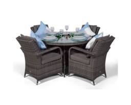 Thats Furniture Arizona Round 4 Seater Patio Dining Set with Ice Bucket Drinks Cooler in Grey - thumbnail 4