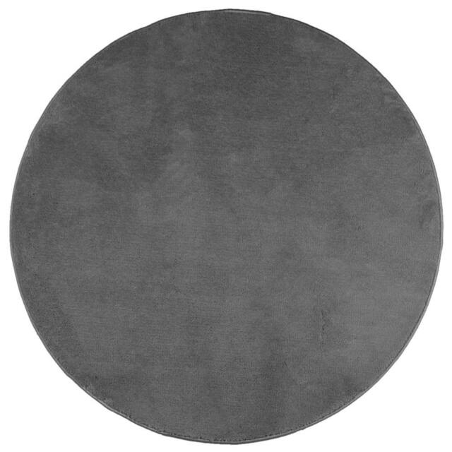 Berkfield Home Rug OVIEDO Short Pile Anthracite √ò 160 cm in Charcoal - Size: Medium - image 1