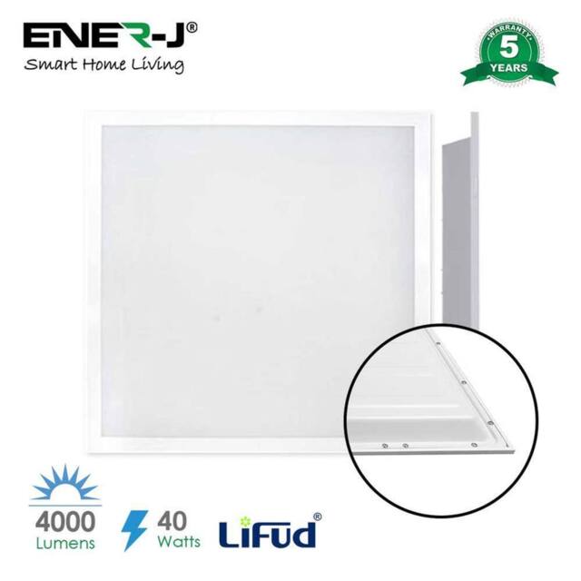 ENER-J Pack of 3 595x595 Backlit Panels 2pcs Pack Lifud Driver 4000 lumens TP in White - image 1