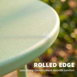 EONLION Green Metal Garden Side Table - Size: 100 cm - thumbnail 3