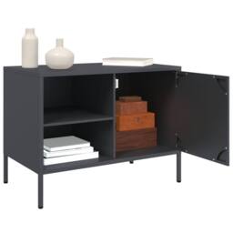 Berkfield Home TV Cabinet Anthracite 68x39x50.5 cm Steel in Dark Grey - thumbnail 5
