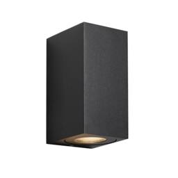 Nordlux Modern Outdoor Wall Light Black Aluminium GU10 Coastal/Marine Safe - Mains Powered, IP44 - thumbnail 1