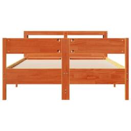 Berkfield Home Decorative Bed Frame without Mattress Wax Brown 135x190 cm Double - thumbnail 4
