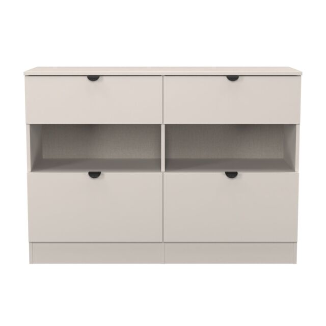 Ready Assembled 2 U Norway 4 Drawer Midi Chest (Ready Assembled) in Taupe - Size: Large - image 1