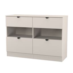 Ready Assembled 2 U Norway 4 Drawer Midi Chest (Ready Assembled) in Taupe - Size: Large - thumbnail 3