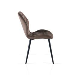 SONARA Modern Velvet Dining Chairs Set of 2 with Ergonomic Curved Backrest in Brown - thumbnail 8